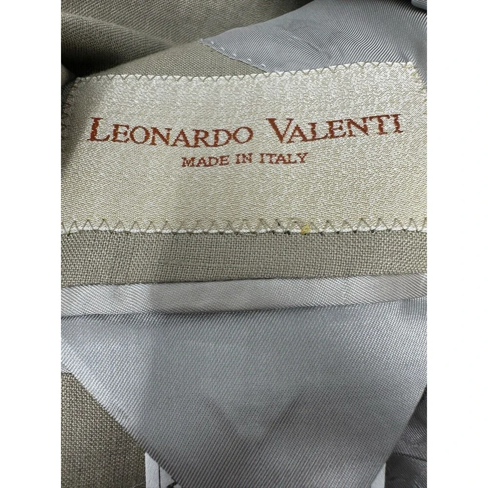 Linen men’s‎ coat Leonard Valenti Sport Blazer 100%  Linen 48L Made In Italy